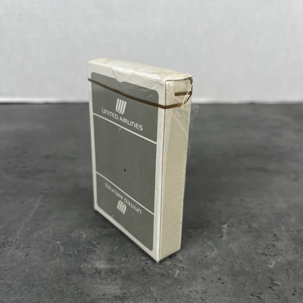 Vintage United Airlines Playing Cards Sealed Saul‎ Bass Tulip Logo Michaud Gray